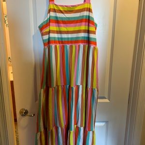 J Crew Rainbow Stripe Sundress XXL